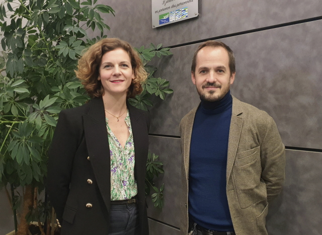 Sophie-Charlotte Valentin, directrice de VNF Nord-Est et Olivier Arnould, directeur de la transformation.