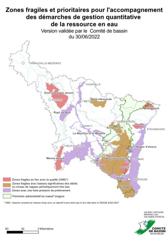 Catographie du Bassin Rhin Meuse