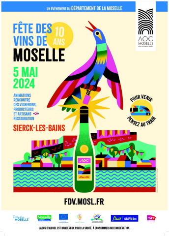L’Affiche de la 10e Fête des vins de Moselle signée Loïc Lusnia